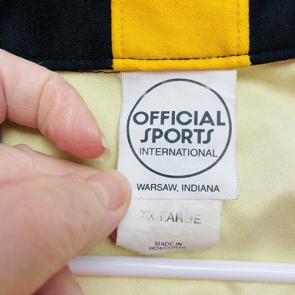 Official Sports Soccer Referee Jersey Size XXL Yellow Long Sleeve 2011 Patch - Picture 3 of 8